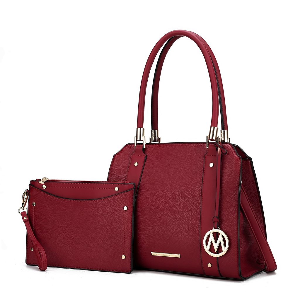 Crossbody Shoulder Handbag With Wristlet, Vegan Leather Top-Handle >:(